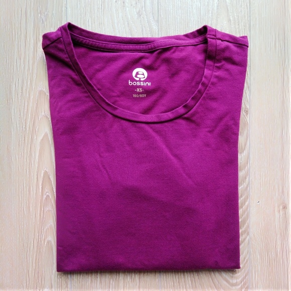 NWOT Petite long sleeve slim fit Tee/ burgundy - Picture 2 of 3